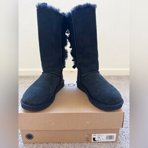 GUC UGG Black Bailey Bow Tall Boots size 7